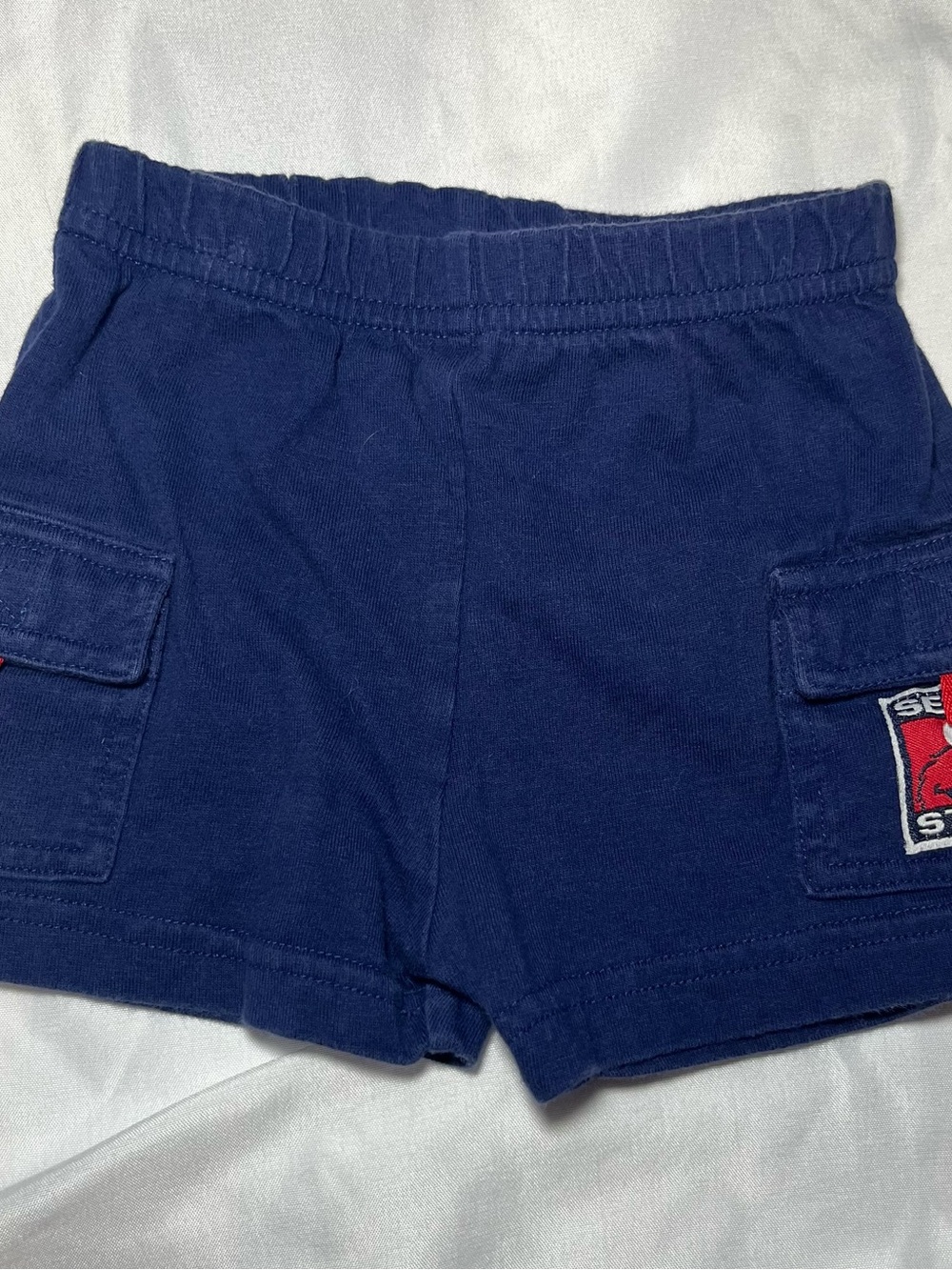 Vintage 2008 Sesame Street Elmo’s World Baby Shorts 0/3M Blue Y2K